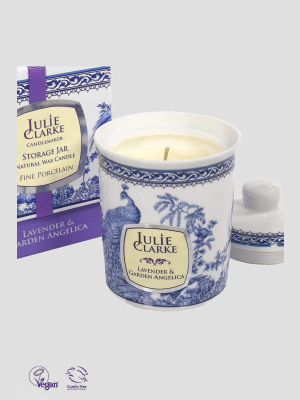 Lavender & Garden Angelica Blue Peacock Vegan Candle