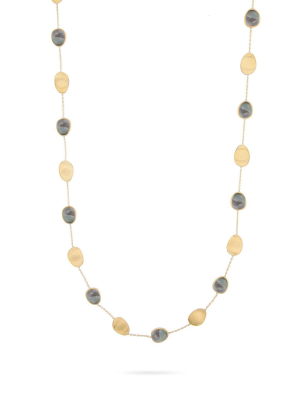 Marco Bicego® Lunaria Collection 18k Yellow Gold Black Mother Of Pearl Long Necklace