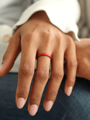 Elements Classic Halo Silicone Ring - Ruby