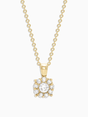 Effy Bouquet 14k Yellow Gold Diamond Cluster Pendant, 0.47 Tcw