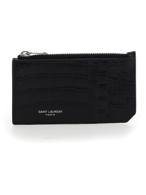 Saint Laurent Embossed Card Holder