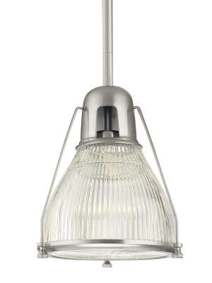 Hudson Valley Lighting Haverhill Pendant - Satin Nickel & Clear Prismatic