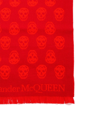 Alexander Mcqueen Reversible Skull Scarf