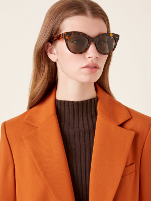 Georgica Polarized Oversized Cat-eye Sunglasses