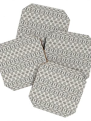 Holli Zollinger Geo Mudcloth Coaster Set - Deny Designs