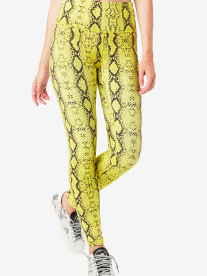 Lime Python Duoknit Leggings