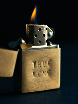 Hand Stamped "true Love" Zippo