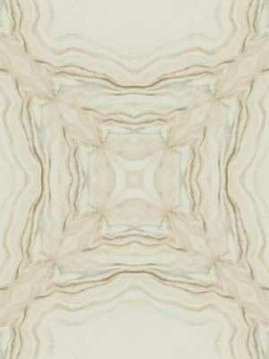 Stone Kaleidoscope Wallpaper In Beige From The Natural Opalescence Collection By Antonina Vella For York Wallcoverings