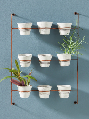 Hanging Clay Pots, Set Of 9