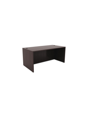 Alera Valencia Series Straight Desk Shell, 59 1/8w X 29 1/2d X 29 5/8h, Espresso Va216030es