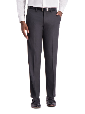 Haggar H26 Men's Straight Fit 4 Way Stretch Trousers - Heather Gray