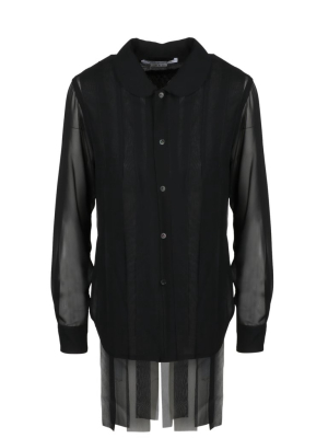 Comme Des Garçons Comme Des Garçons Fringe Detail Sheer Shirt