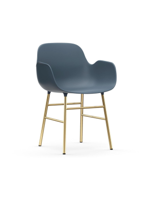 Form Armchair: Brass