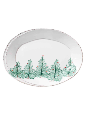 Vietri Lastra Holiday Oval Platter