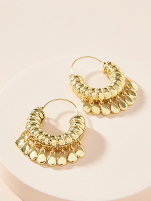 Layla Embellished Hoop Earrings