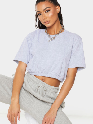 Grey Cropped T Shirt