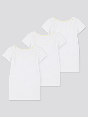 Toddler Cotton Mesh Inner Short-sleeve T-shirt (set Of 3)