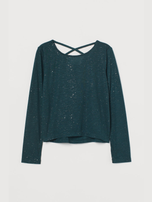 Glittery Jersey Top