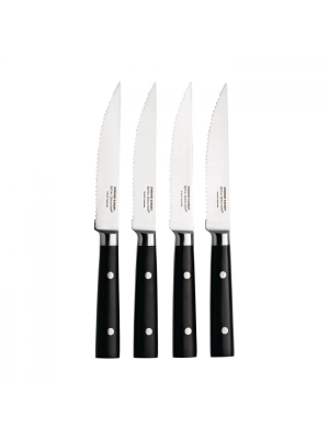 Kitchen Black 4-piece Steak Knife Set