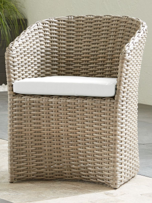 Cayman Outdoor Dining Chair With White Sand Sunbrella ® Cushion