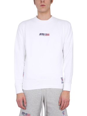 Autry Logo Print Crewneck Sweatshirt