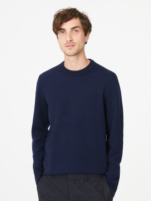 Double-knit Seamed Crew
