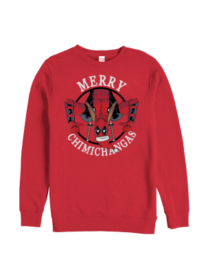 Men's Marvel Christmas Deadpool Merry Chimichangas Sweatshirt