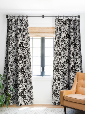 Marta Barragan Camarasa Tropical Floral Single Panel Blackout Window Curtain By Deny Designs.