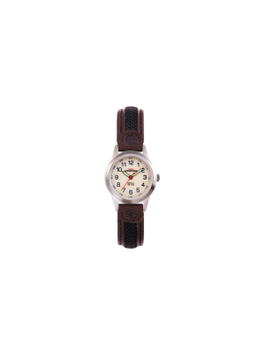 Women's Timex Expedition Field Watch With Nylon/leather Strap - Silver/brown T41181jt