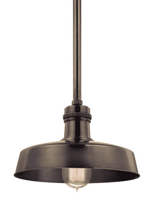 Hudson Falls 1 Light Pendant Distressed Bronze