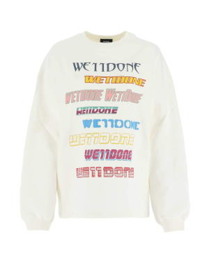 We11done Logo Printed Long-sleeved Sweatshirt