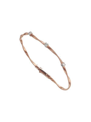 Marco Bicego® Marrakech Collection 18k Rose Gold And Diamond Stackable Bangle