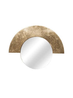 Gold Metal Half Moon Wall Mirror - Foreside Home & Garden