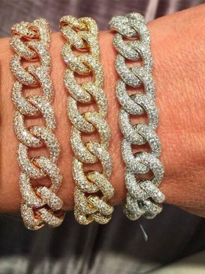14kt Yellow Gold Diamond Luxe Chain Link Bracelet