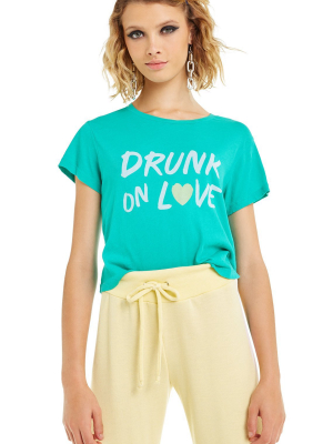 Wildfox Drunk On Love Baby Tee Shirt