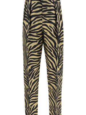 Khaite Magdeline Zebra Print Trousers