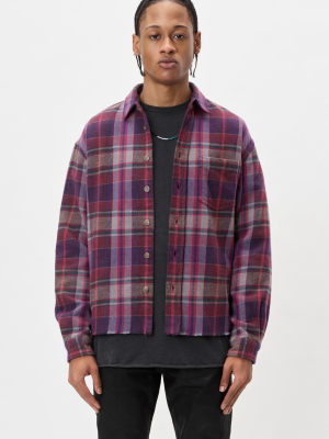 Hemi Oversized Shirt / Elderberry Check