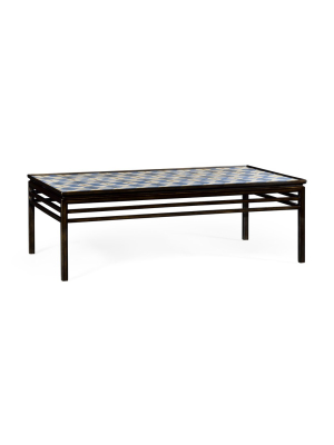 Haygrove White & Blue Marquetry Coffee Table