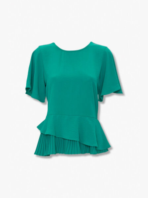 Layered-hem Flounce Top