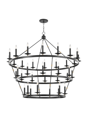 Hudson Valley Lighting Allendale 36-bulb Chandelier - Aged Old Bronze