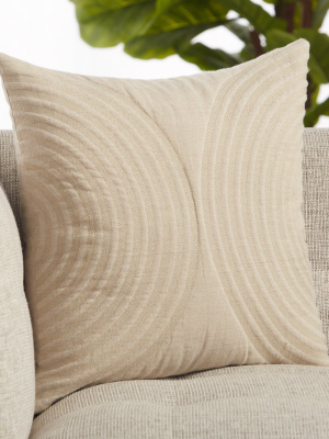 Lautner Geometric Pillow In Light Taupe