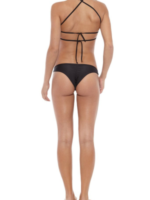 Scrunch Cheeky Bikini Bottom - Black