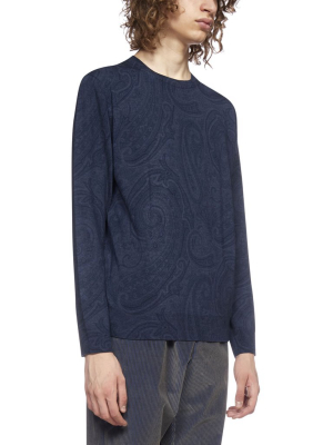 Etro Paisley Printed Crewneck Sweater