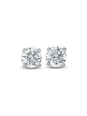 Pompeii3 1/3 Ctw 14k White Gold Diamond Stud Earrings