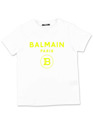 Balmain Kids Logo Printed T-shirt