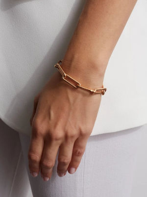 Saxon 18k Elongated Chain Link Bracelet