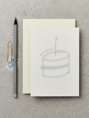 Birthday Cake Card Blue