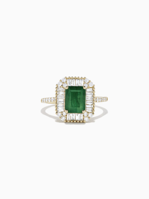 Effy Brasilica 14k Yellow Gold Emerald And Diamond Ring, 2.00 Tcw