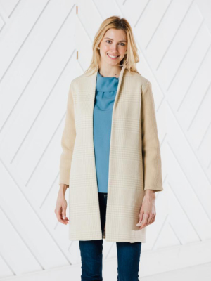 Drape Front Sweater Coat