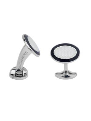 Sterling Silver Black & White Cufflinks